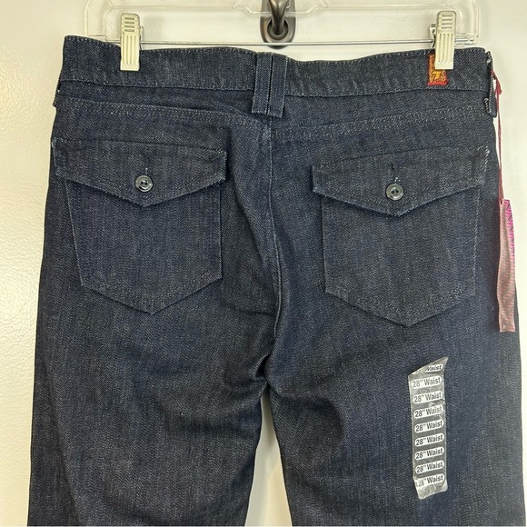NWT 7 For All Mankind Blue Denim Flare Boot Cut Jeans Size 28 - Picture 7 of 12